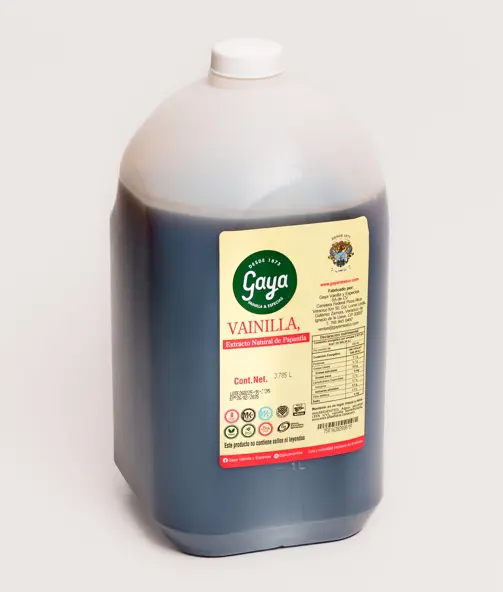 Vainilla, Extracto Natural sin Azucar de Papantla Gaya de  3.785 L