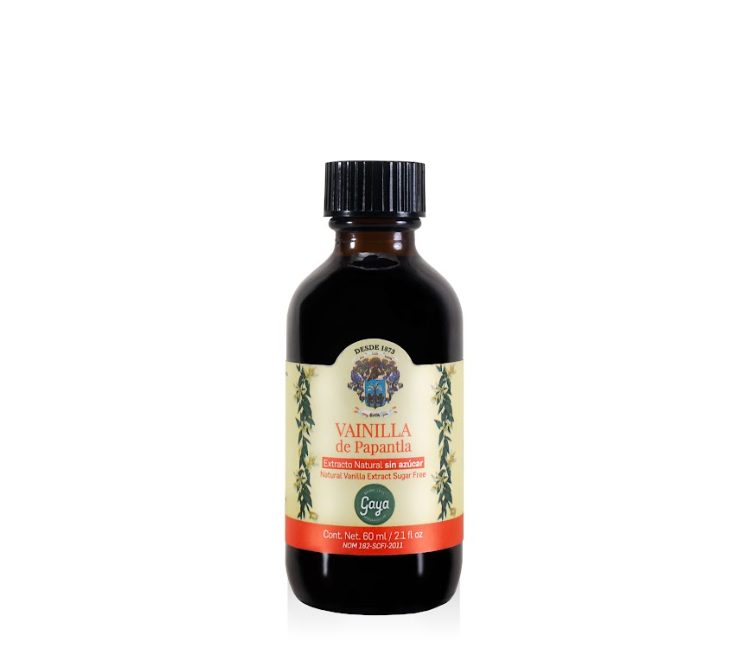 Vainilla, Extracto Natural de Papantla Gaya 1X Sin Azúcar 60 ml