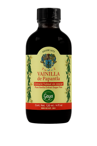 [GPE0202] Natural Vanilla Extract Sugar Free Papantla Gaya 4 fl oz